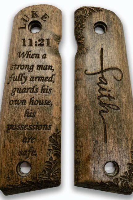 Scrollwork Pattern - Beech Wood 1911 Grips