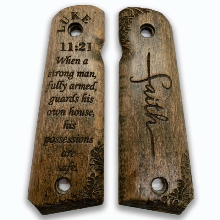 Scrollwork Pattern - Beech Wood 1911 Grips