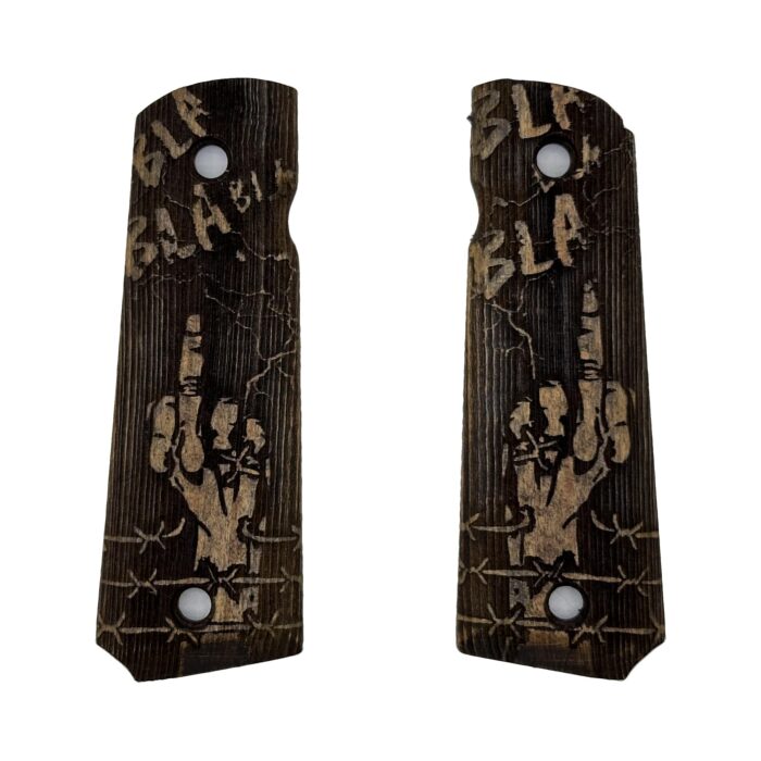 Bla Bla Bla Design 1911 Wooden Pistol Grips