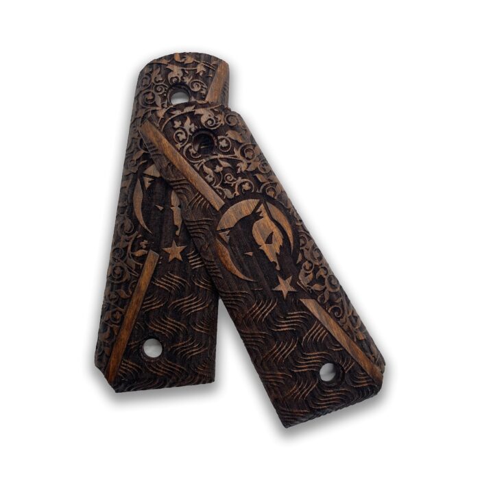 Full Size 1911 (Government/Commander) Walnut Pistol Grip Handmade From Walnut Wood Ars.35