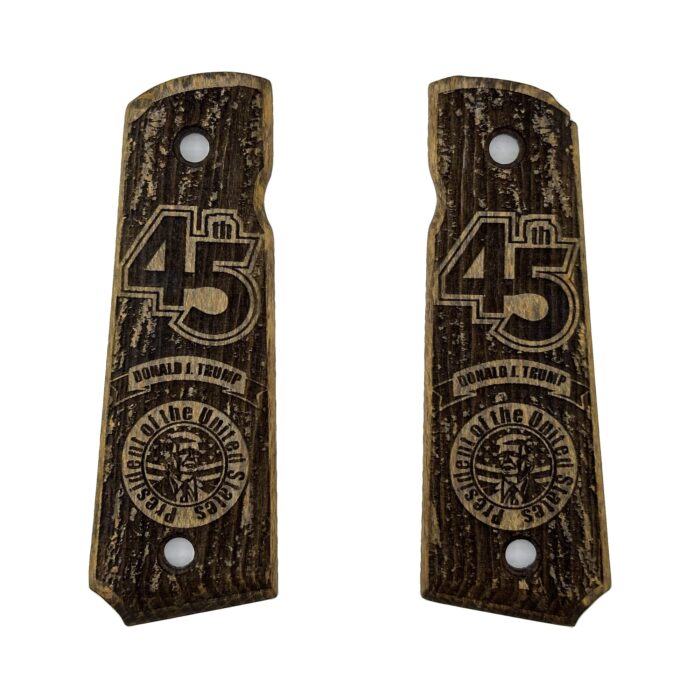 President Trump Tribute Design - Beech Wood 1911 Grips