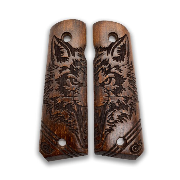 Dual Wolf Grips (Beechwood)