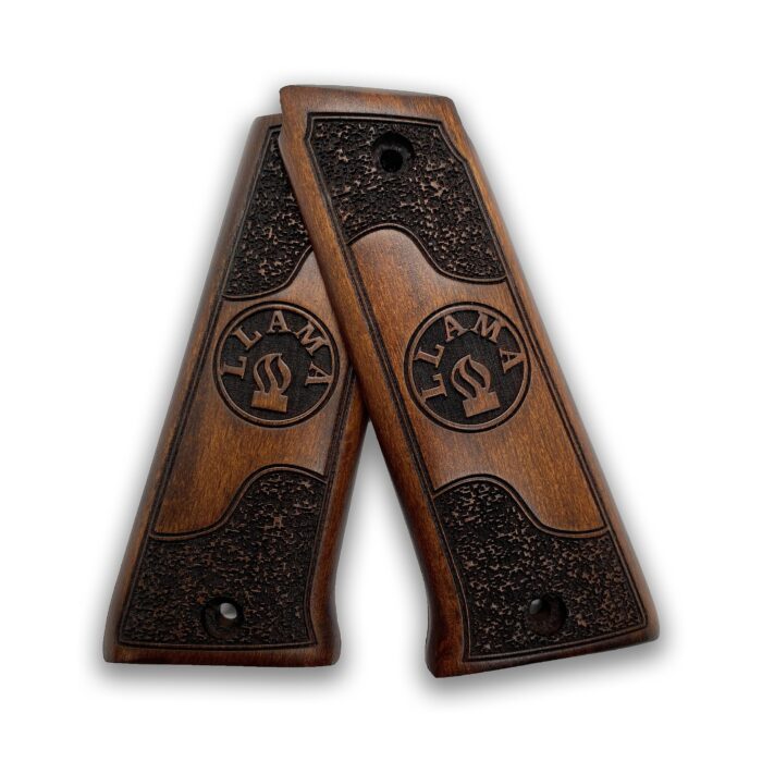 Beech Wood Pistol Grip For Llama 9Mm – Speckled Texture &Amp; Central Emblem - Image 4