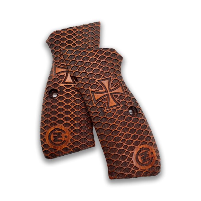 Crusader Honeycomb Wooden Grip : Superior Beechwood For Your 1911 - Image 2