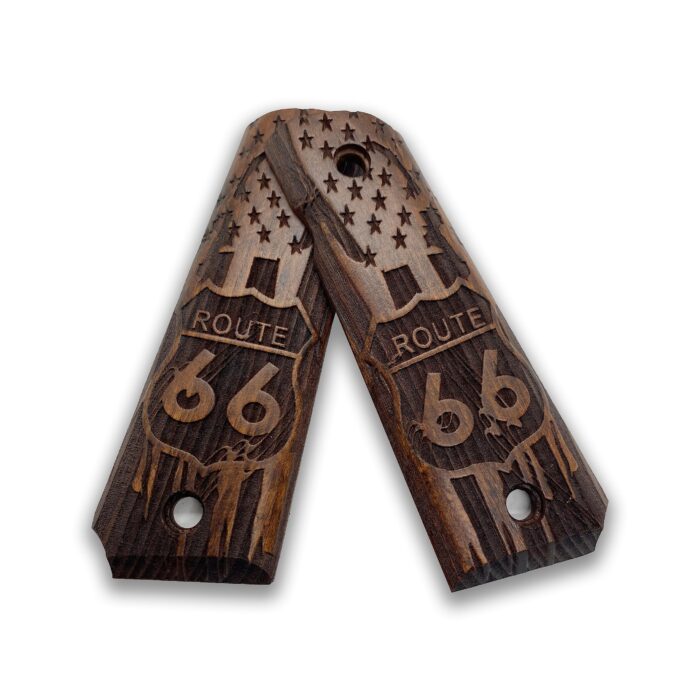 Americana Series - Route 66 Beechwood Grip For 1911 - Image 4