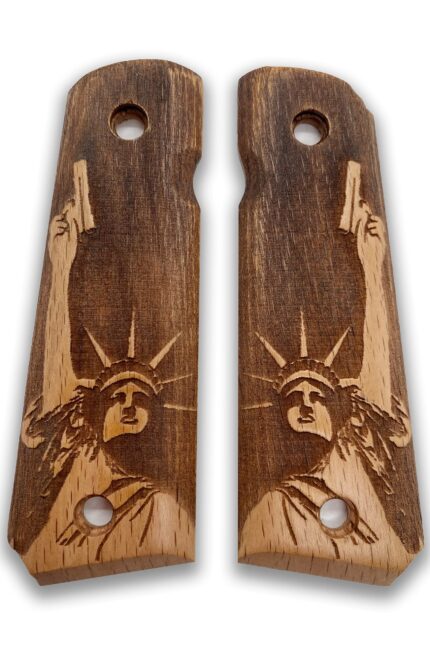 Statue of Liberty Design 1911 Wooden Pistol Grips