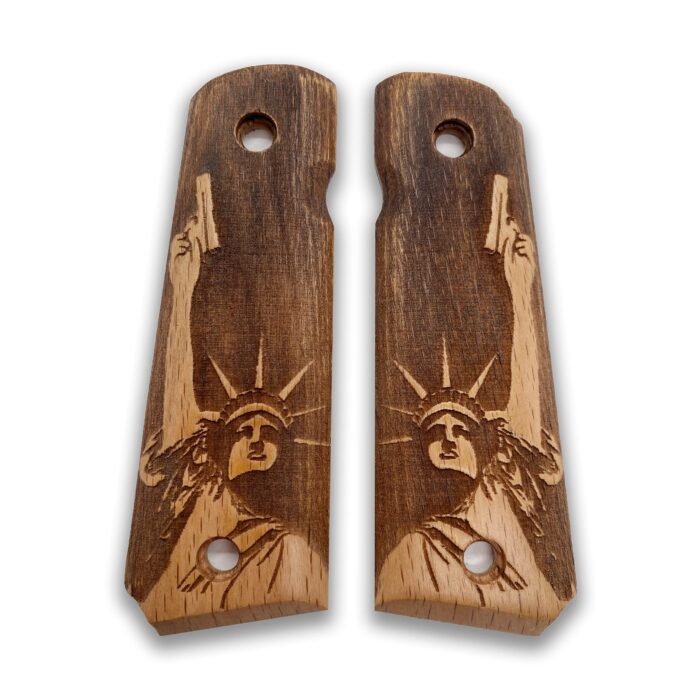 Statue Of Liberty Design 1911 Wooden Pistol Grips