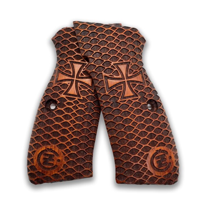 Crusader Honeycomb Wooden Grip : Superior Beechwood For Your 1911 - Image 4