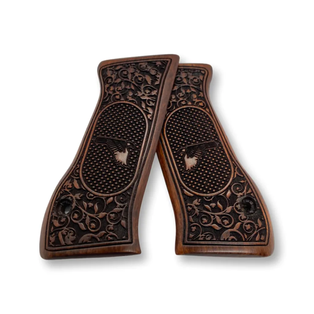 Jericho 941 Premium Walnut Grips - Ergonomic Design, Handcrafted Precision