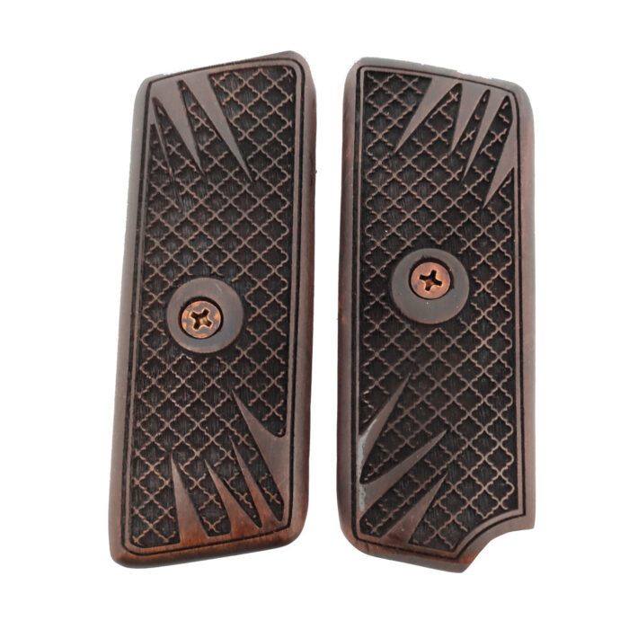 Tokarev M57 Beechwood Grips - Double Diamond Pattern, Handcrafted
