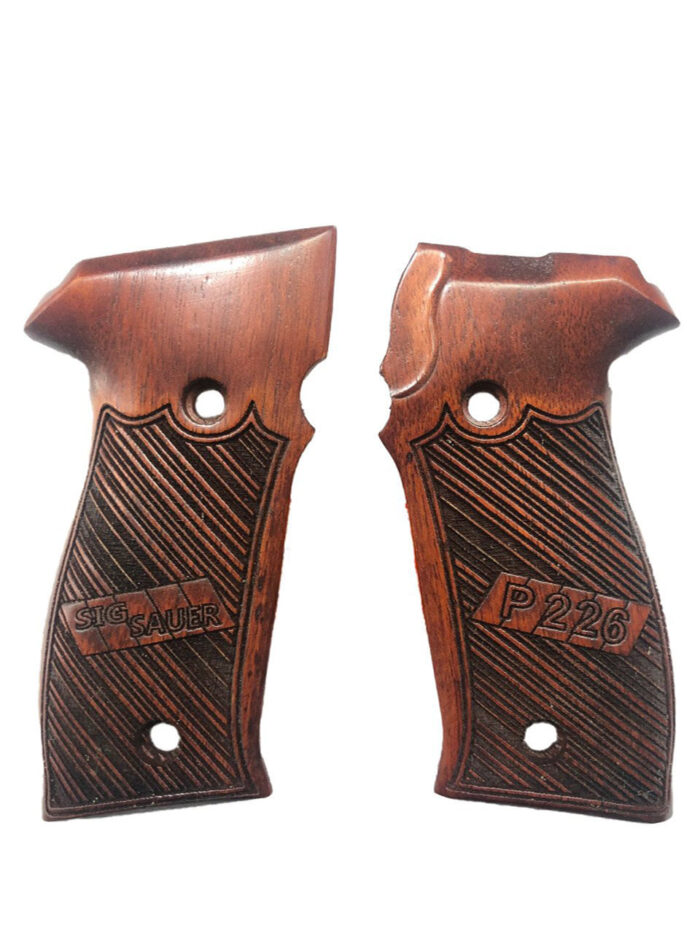 Cz 75 Beechwood Grips - Wavy Texture &Amp;Amp; Engraved Monogram