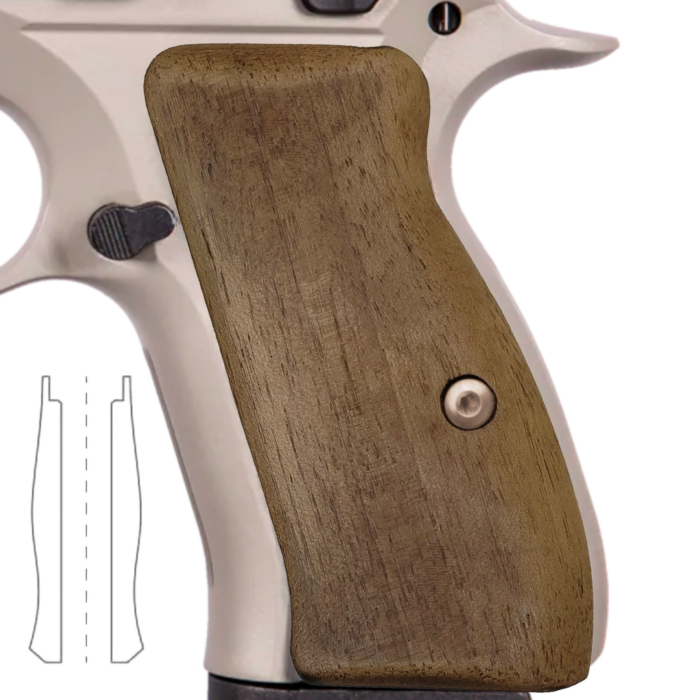 Cz 75/85 Compact Wooden Grips – Natural Wood Grain