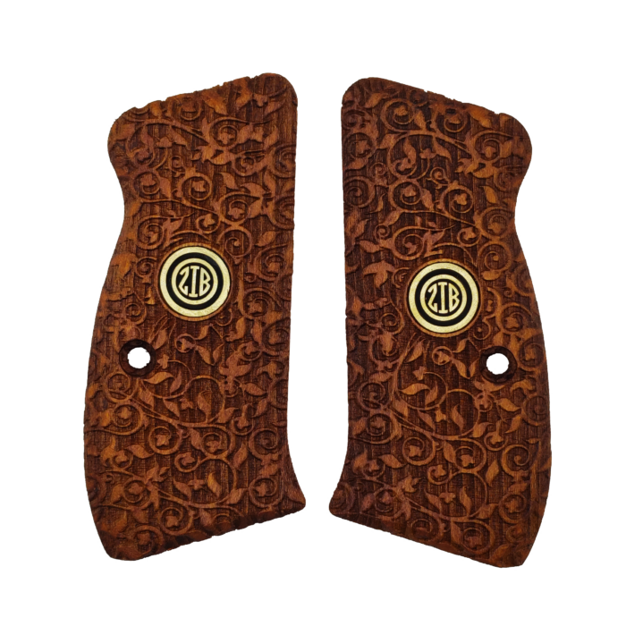 Cz 75/85 Compact Wooden Grips – Filigree Swirl &Amp; Monogram - Image 11