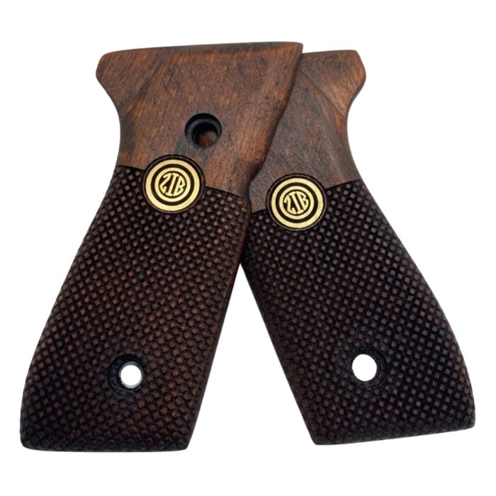 Beech Wood Grips For Beretta 92 Fs Series – Diamond Weave Pattern - Image 8