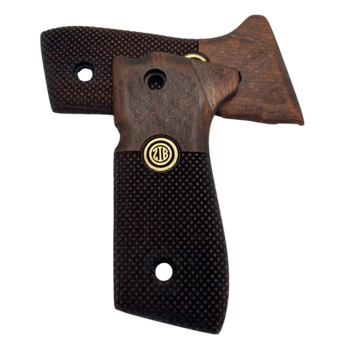 Beech Wood Grips For Beretta 92 Fs Series – Diamond Weave Pattern - Image 7