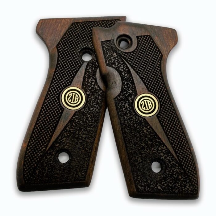 Dual Texture Dynamics Beechwood Grips For Beretta 92 Fs - Image 8