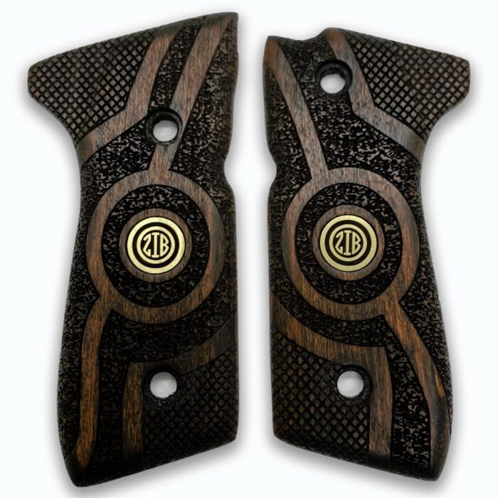 Textured Elegance Beechwood Grips For Beretta 92 Fs - Image 7