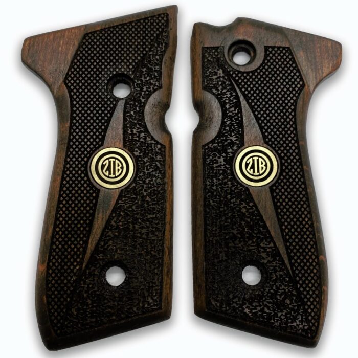 Dual Texture Dynamics Beechwood Grips For Beretta 92 Fs - Image 7