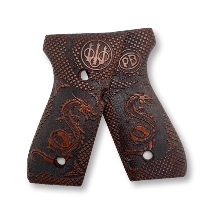Mythical Dragon &Amp; Monogram Beechwood Grip For 92 Fs - Power And Personalization Collide - Image 8