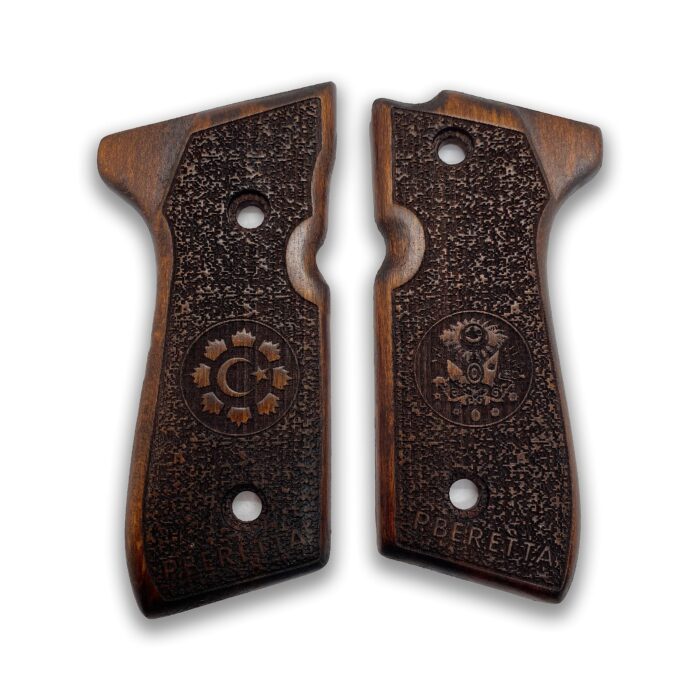 Beretta 92Fs Beechwood Grips - Monogram &Amp; Sunburst - Image 6