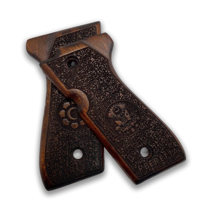 Beretta 92Fs Beechwood Grips - Monogram &Amp; Sunburst - Image 7