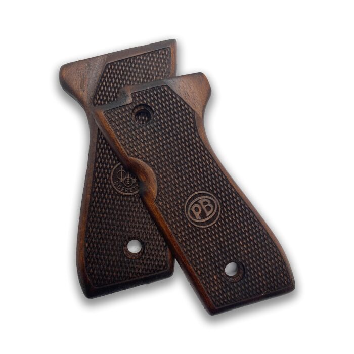 Beretta 92Fs Beechwood Grips - Initials &Amp; Diamond Mesh - Image 10