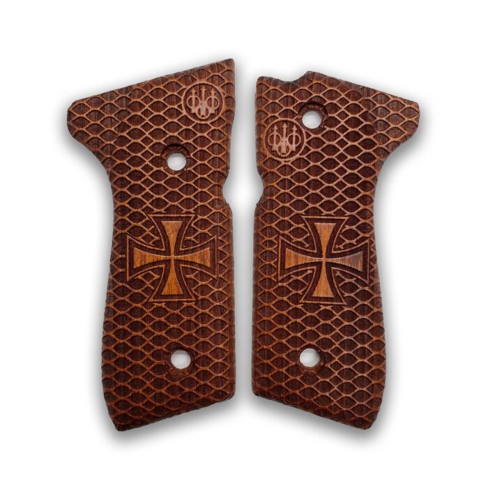 Beretta 92Fs Beechwood Grips - Pattee Cross &Amp; Diamonds - Image 6
