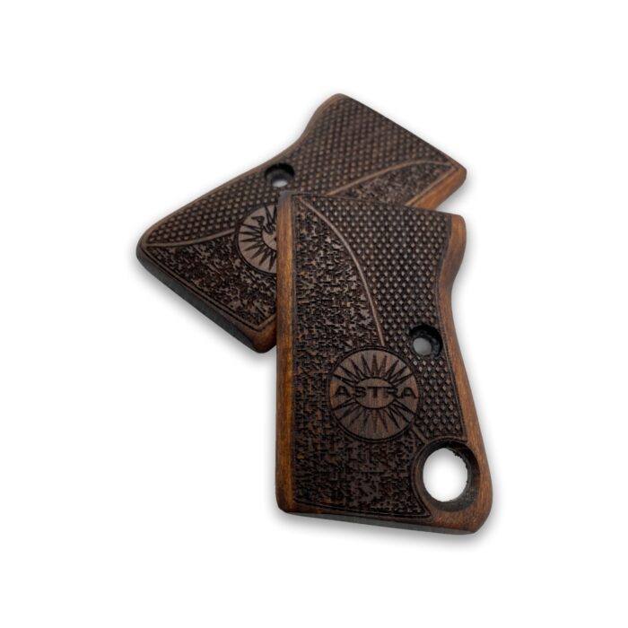 Beech Wood Pistol Grip For Astra Mod 200 Cup –  Gradient Texture &Amp; Sunburst Emblem - Image 3