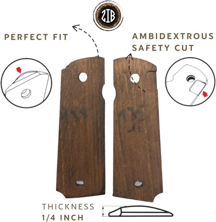 Beech Wood Handgun Grips For 1911 Full-Size : A Perfect Blend Of Beauty And Function - Image 5