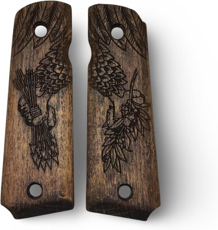 Olive Branch And Eagle'S Talons Wooden Grip