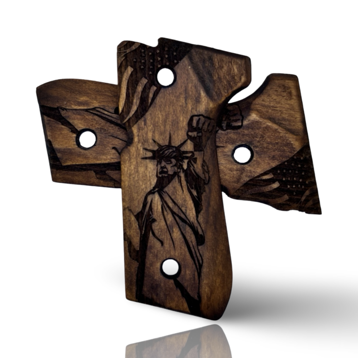 Wooden Grips For Beretta 92Fs, 92, 92F, 92A1, 92Fs Inox, 92G, 92D, 96, 96D, 96A1, M9, M9A1 Cachas Para 9Mm Beretta 92Fs President Trump Trending Political Trump 2024 Election - Image 5