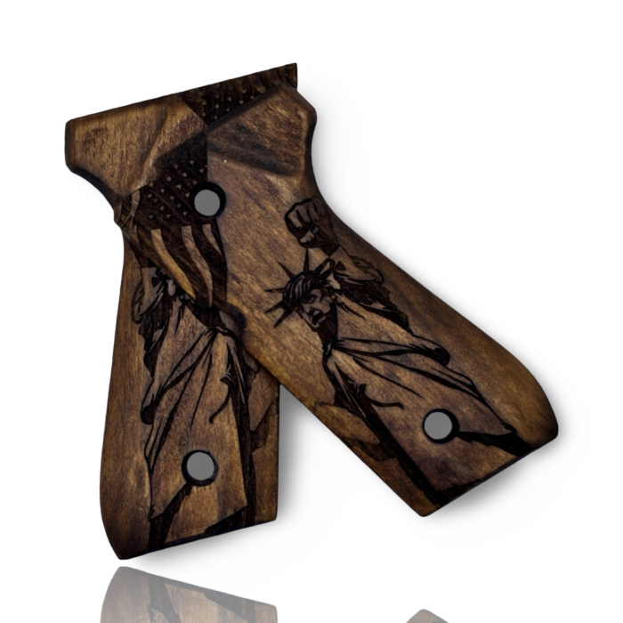 Wooden Grips For Beretta 92Fs, 92, 92F, 92A1, 92Fs Inox, 92G, 92D, 96, 96D, 96A1, M9, M9A1 Cachas Para 9Mm Beretta 92Fs President Trump Trending Political Trump 2024 Election - Image 8