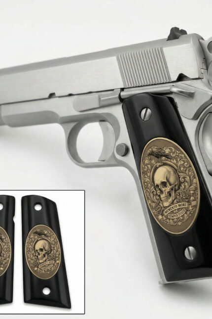 Colt 1911 Hardwood Grip | Vanitas Engraved | ZIB Grips