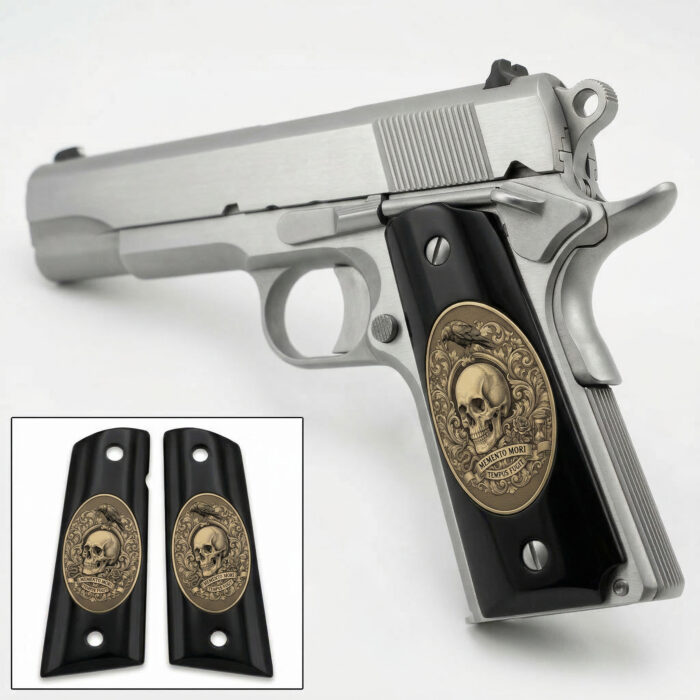 Colt 1911 Hardwood Grip | Vanitas Engraved | Zib Grips