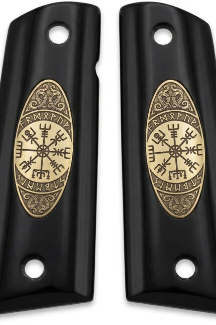 Colt 1911 Hardwood Grip | Viking Compass Engraved | ZIB Grips