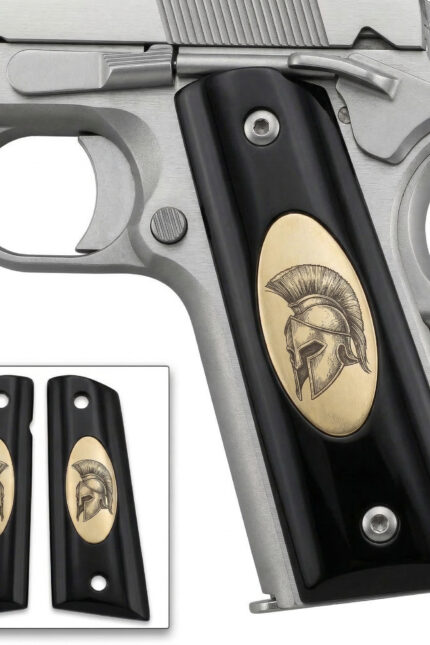 Colt 1911 Hardwood Grip | Spartan Helmet Engraved | ZIB Grips