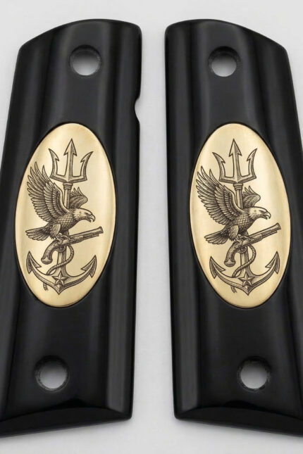 Colt 1911 Hardwood Grip | Navy SEAL Engraved | ZIB Grips