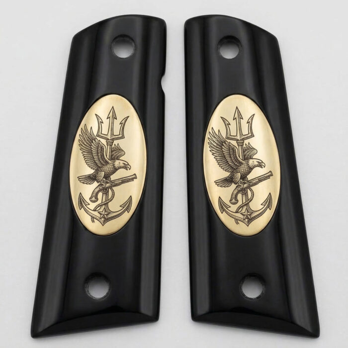Colt 1911 Hardwood Grip | Navy Seal Engraved | Zib Grips