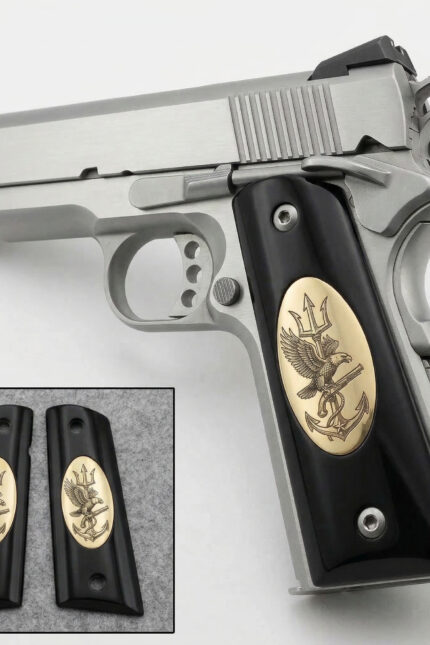Colt 1911 Hardwood Grip | Navy SEAL Engraved | ZIB Grips