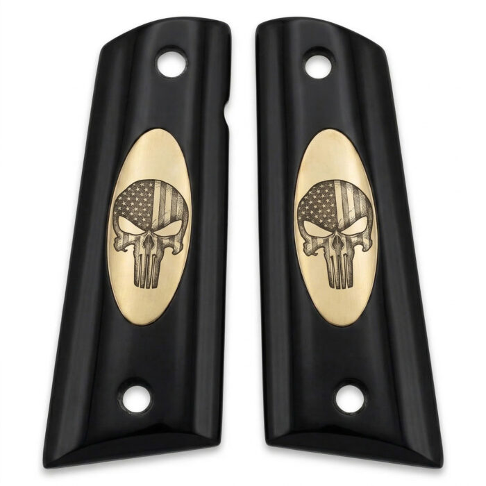 Colt 1911 Hardwood Grip | Punisher Us Engraved | Zib Grips