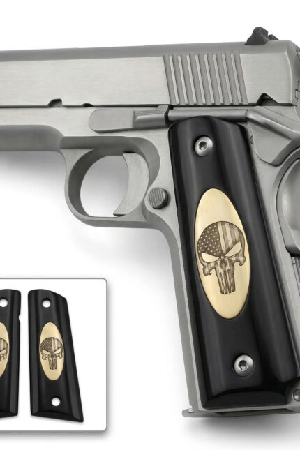 Colt 1911 Hardwood Grip | Punisher US Engraved | ZIB Grips