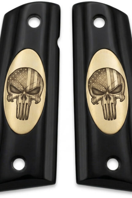 Colt 1911 Hardwood Grip | Punisher Bold Engraved | ZIB Grips