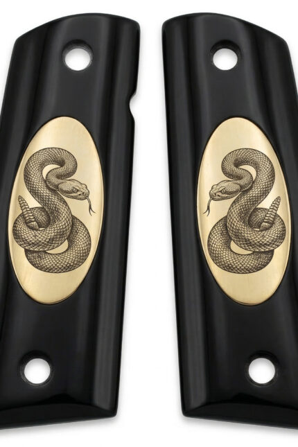 Colt 1911 Hardwood Grip | Rattlesnake Engraved | ZIB Grips
