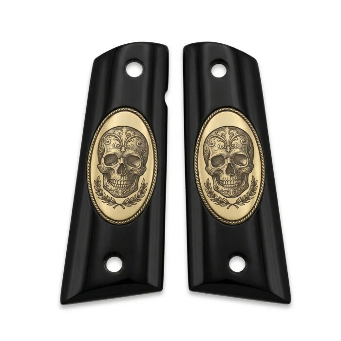Colt 1911 Hardwood Grip | Sugar Skull Engraved | Zib Grips