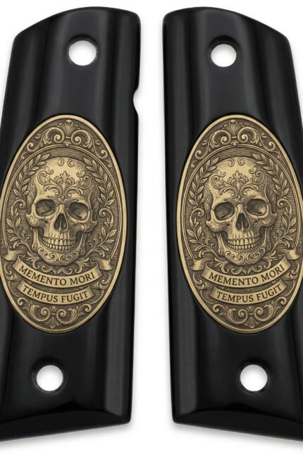 Colt 1911 Hardwood Grip | Memento Mori Engraved | ZIB Grips