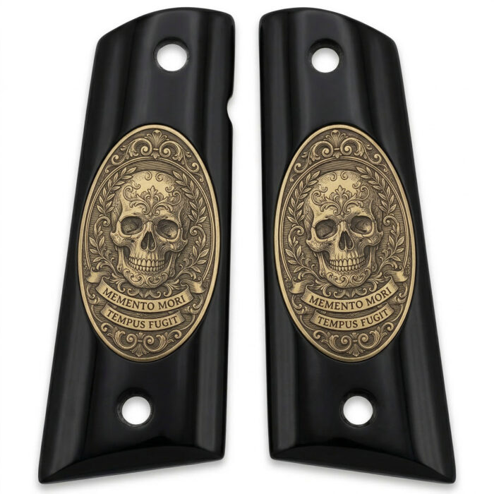 Colt 1911 Hardwood Grip | Memento Mori Engraved | Zib Grips