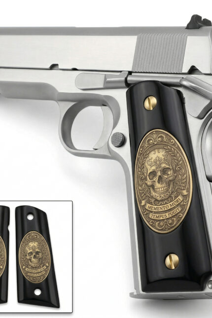 Colt 1911 Hardwood Grip | Memento Mori Engraved | ZIB Grips