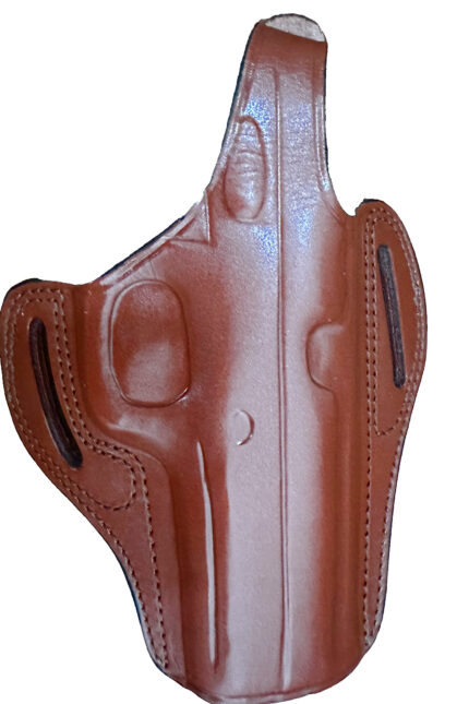 CZ Shadow 2 Leather Holster | Pancake OWB Open Top | Brown Right Hand | Zib Grips