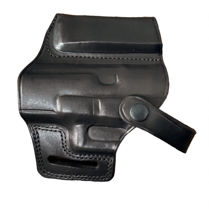 Glock 17 / 19 Leather Holster | Pancake Owb Thumb Break | Black Left Hand | Zib Grips