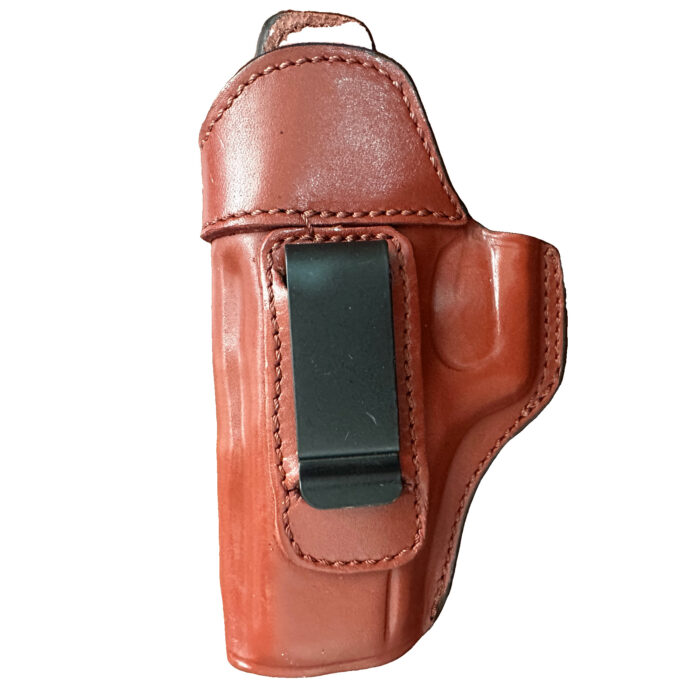 Glock 17 / 19 Leather Holster | Iwb Clip | Brown Left Hand | Zib Grips